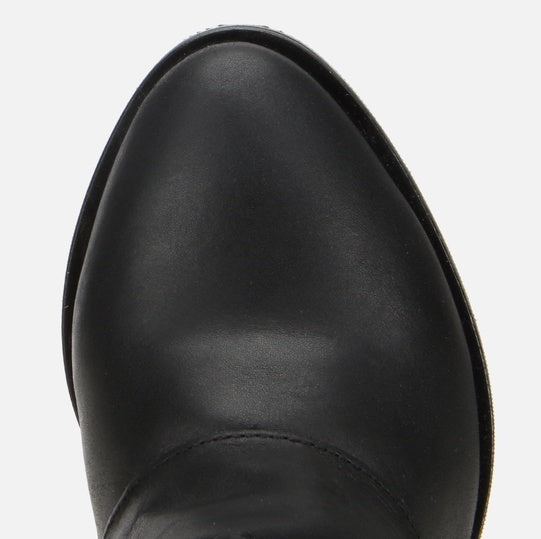 Gjysëm çizme lëkurë origjinale ngjyrë e zezë