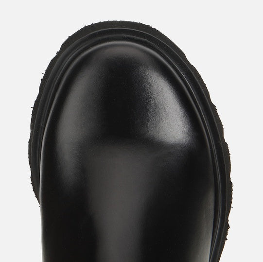 Gjysëm çizme lëkurë origjinale ngjyrë e zezë