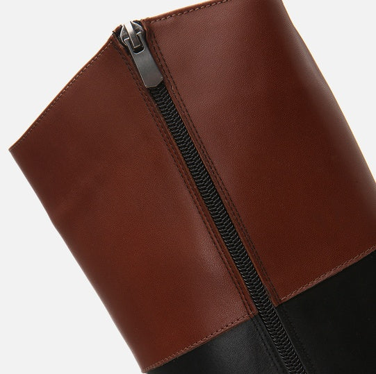 Çizme e gjatë lëkurë origjinale ngjyrë e zezë