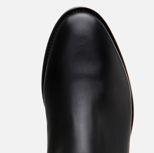 Çizme e gjatë lëkurë origjinale ngjyrë e zezë