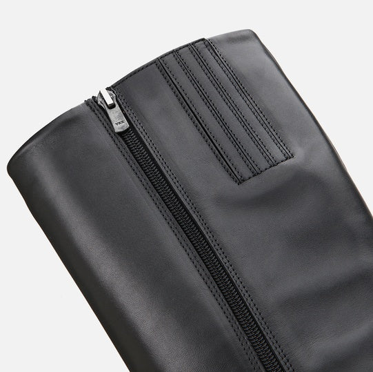 Çizme e gjatë lëkurë origjinale ngjyrë e zezë