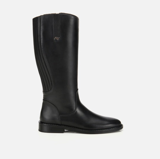 Çizme e gjatë lëkurë origjinale ngjyrë e zezë