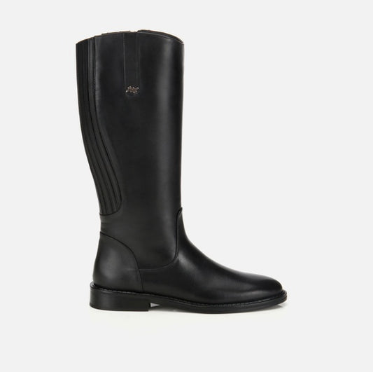 Çizme e gjatë lëkurë origjinale ngjyrë e zezë