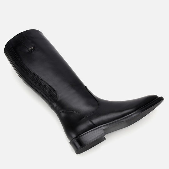 Çizme e gjatë lëkurë origjinale ngjyrë e zezë