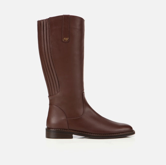 Çizme e gjatë lëkurë origjinale ngjyrë kafe