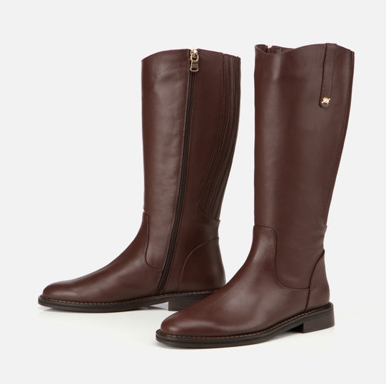 Çizme e gjatë lëkurë origjinale ngjyrë kafe