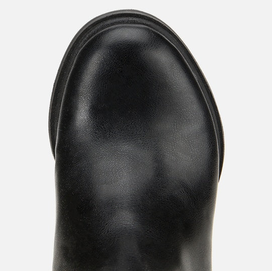 Çizme e gjatë lëkurë origjinale ngjyrë e zezë