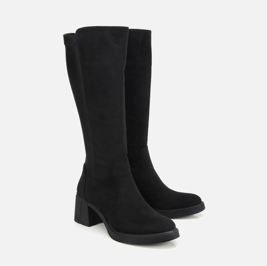 Çizme e gjatë lëkurë origjinale ngjyrë e zezë