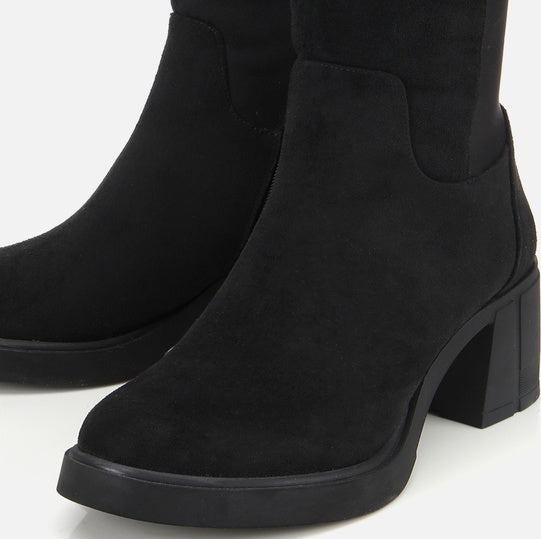 Çizme e gjatë lëkurë origjinale ngjyrë e zezë