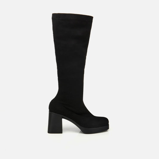 Çizme e gjatë lëkurë origjinale ngjyrë e zezë