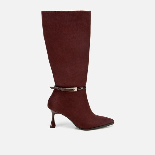 Çizme e gjatë lëkurë origjinale ngjyrë kafe