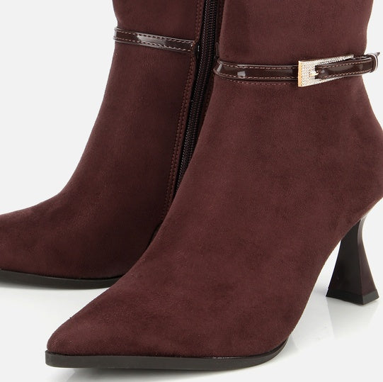 Çizme e gjatë lëkurë origjinale ngjyrë kafe