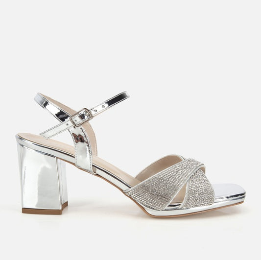 Sandale lëkurë origjinale ngjyrë argjend