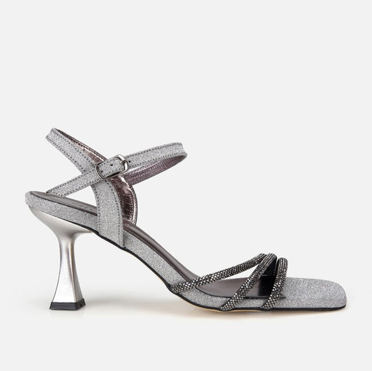 Sandale lëkurë origjinale ngjyrë argjend