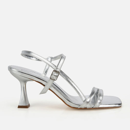 Sandale lëkurë origjinale ngjyrë argjend