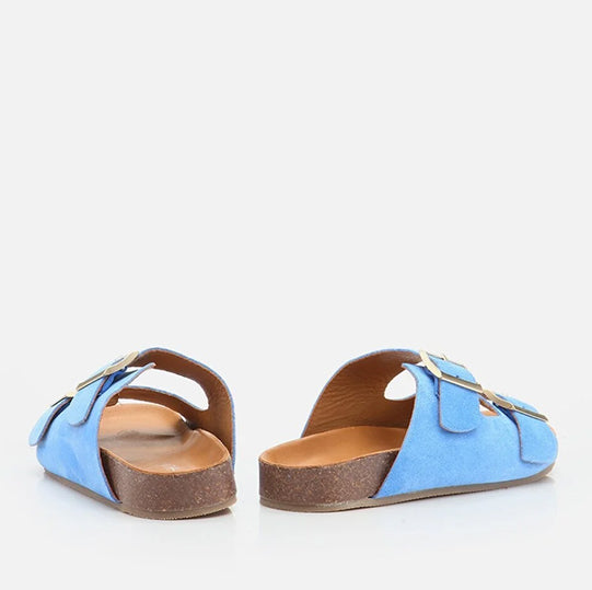Papuqe ngjyrë e kaltërt lëkurë origjinale