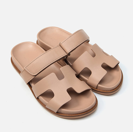 Papuqe lëkurë origjinale ngjyrë bezhë