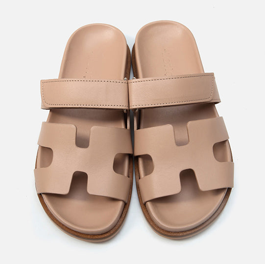 Papuqe lëkurë origjinale ngjyrë bezhë