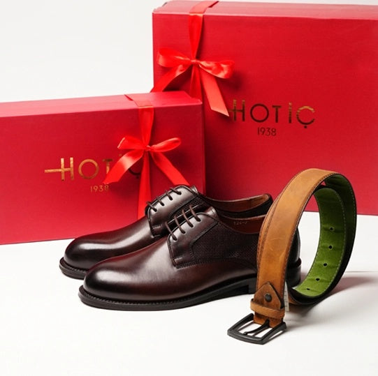 Set këpucë klasike lëkure me rrip – Classic Brown