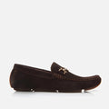 Genuine Leather Monk Strap Flats – Brown
