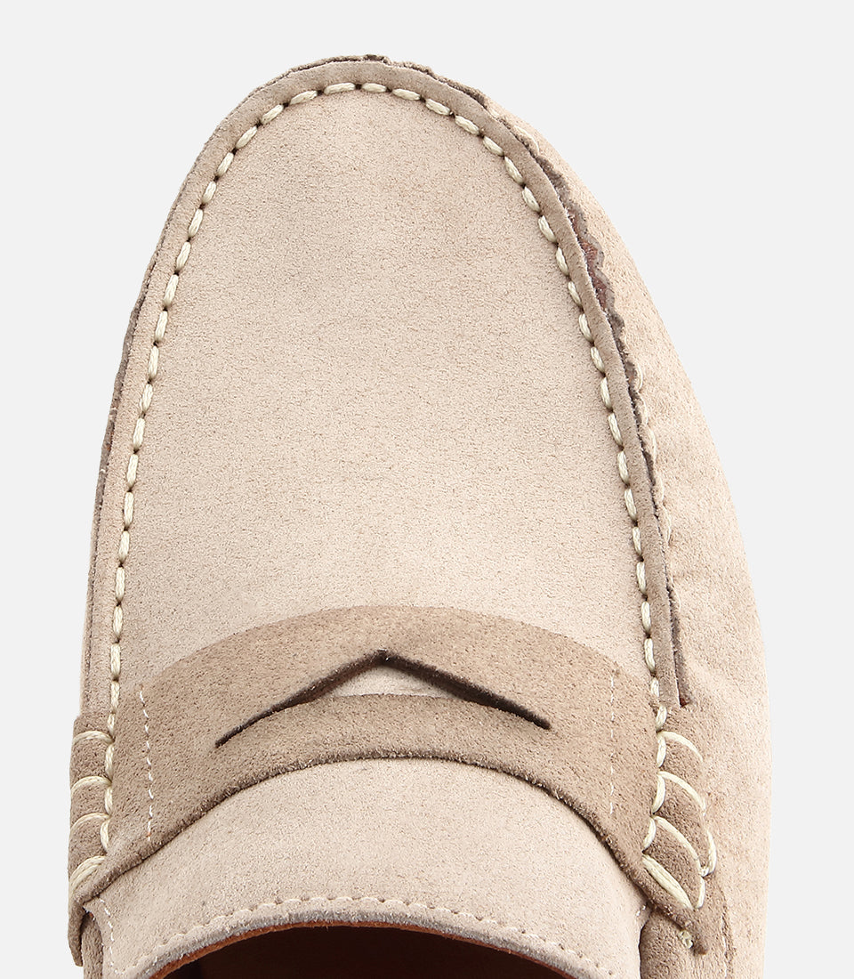 Erkek Süet Deri Bej Comfort Günlük Loafer - detail