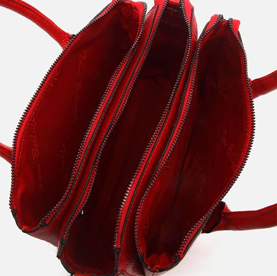 Çantë elegante lëkurë origjinale ngjyrë e kuqe