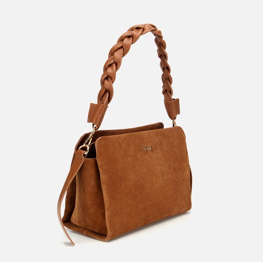 Çantë elegante lëkurë origjinale ngjyrë kafe