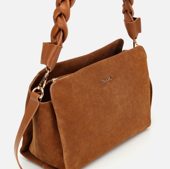 Çantë elegante lëkurë origjinale ngjyrë kafe