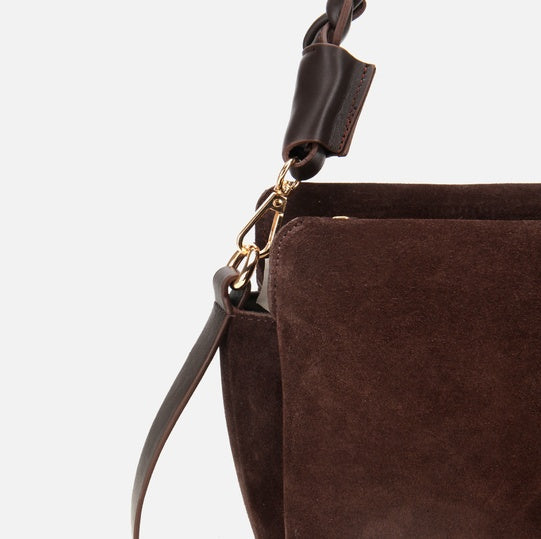 Çantë elegante lëkurë origjinale ngjyrë kafe