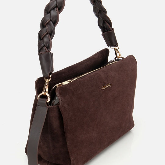 Çantë elegante lëkurë origjinale ngjyrë kafe