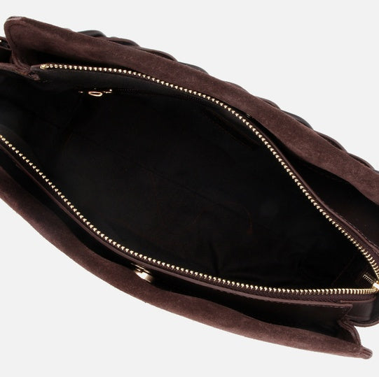 Çantë elegante lëkurë origjinale ngjyrë kafe