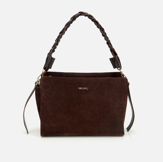 Çantë elegante lëkurë origjinale ngjyrë kafe