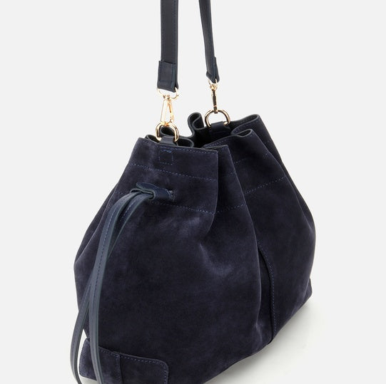 Çantë elegante lëkurë origjinale ngjyrë navy