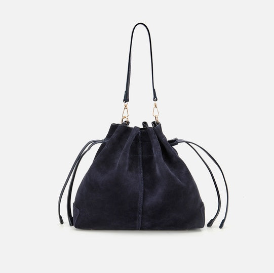 Çantë elegante lëkurë origjinale ngjyrë navy