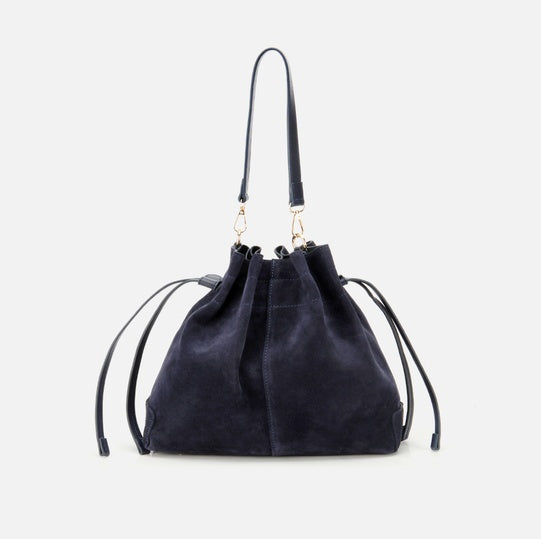 Çantë elegante lëkurë origjinale ngjyrë navy