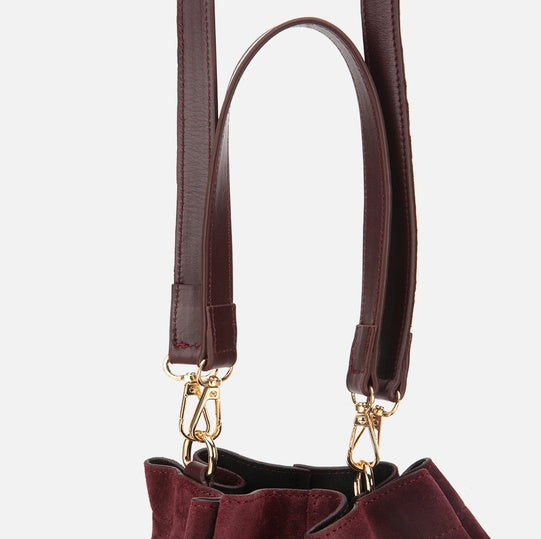 Çantë elegante lëkurë origjinale ngjyrë bordo