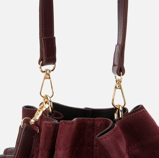 Çantë elegante lëkurë origjinale ngjyrë bordo