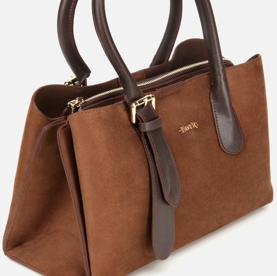 Çantë elegante lëkurë origjinale ngjyrë kafe